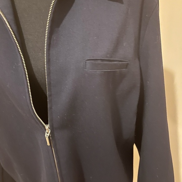 Talbot’s Zip front Stretch Jacket, Navy Size Large - Picture 3 of 4